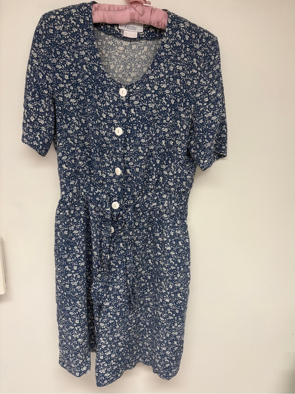 Vintage Eaton Petites Blue Floral Jumpsuit